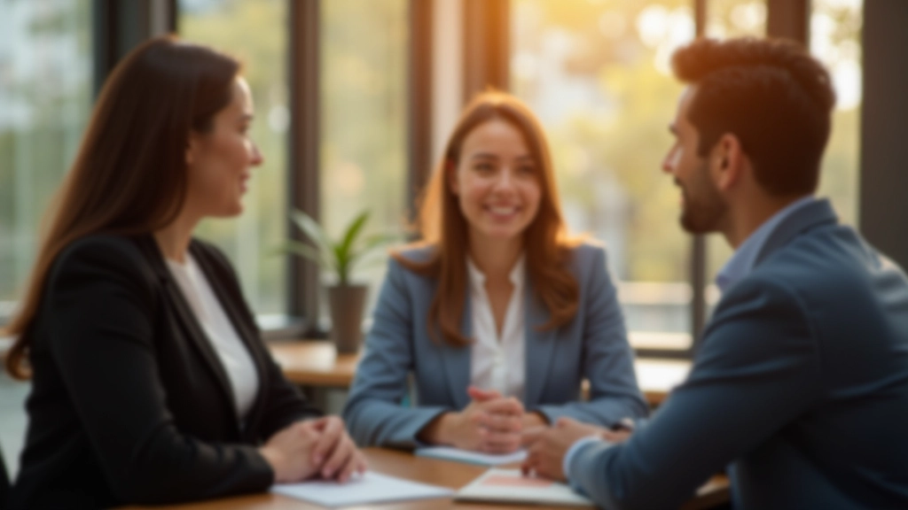 Sessão de coaching de liderança com mentor e participante